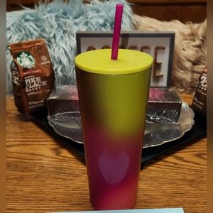 Starbucks 2022 Fall Purple/Gold/Berry Gradient Ombré SS Tumbler, Venti ~ NWT